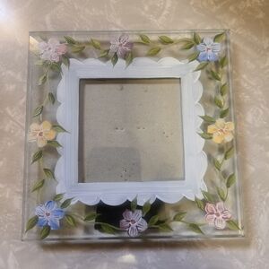 Floral Glass Picture Frame